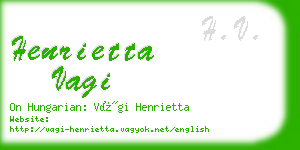 henrietta vagi business card